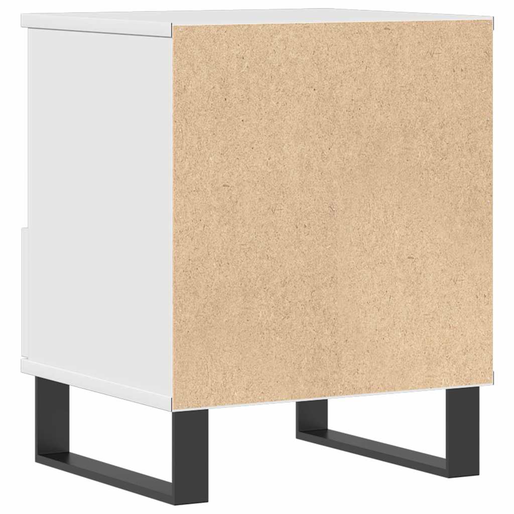 vidaXL Nachttisch Hochglanz-Weiß 40x35x50 cm Holzwerkstoff