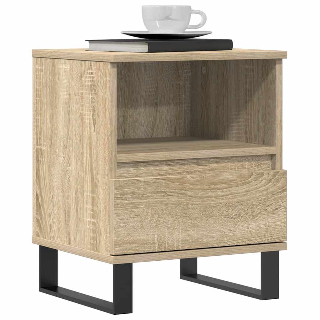 vidaXL Nachttische 2 Stk. Sonoma-Eiche 40x35x50 cm Holzwerkstoff
