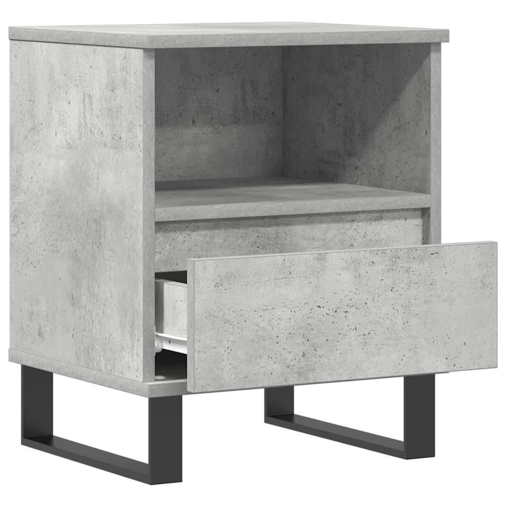 vidaXL Nachttisch Betongrau 40x35x50 cm Holzwerkstoff