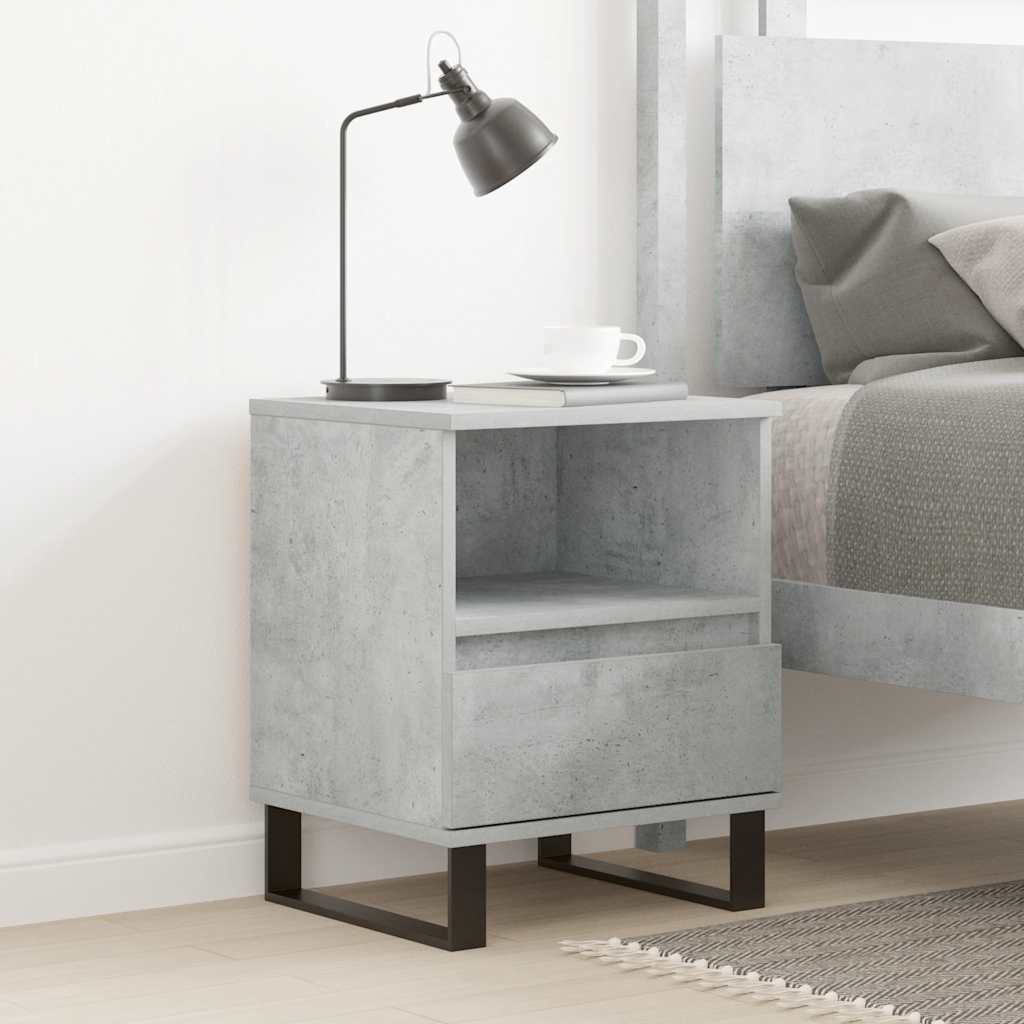 vidaXL Nachttisch Betongrau 40x35x50 cm Holzwerkstoff