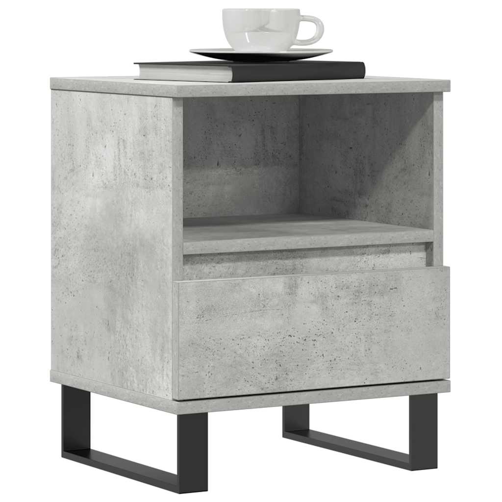 vidaXL Nachttische 2 Stk. Betongrau 40x35x50 cm Holzwerkstoff