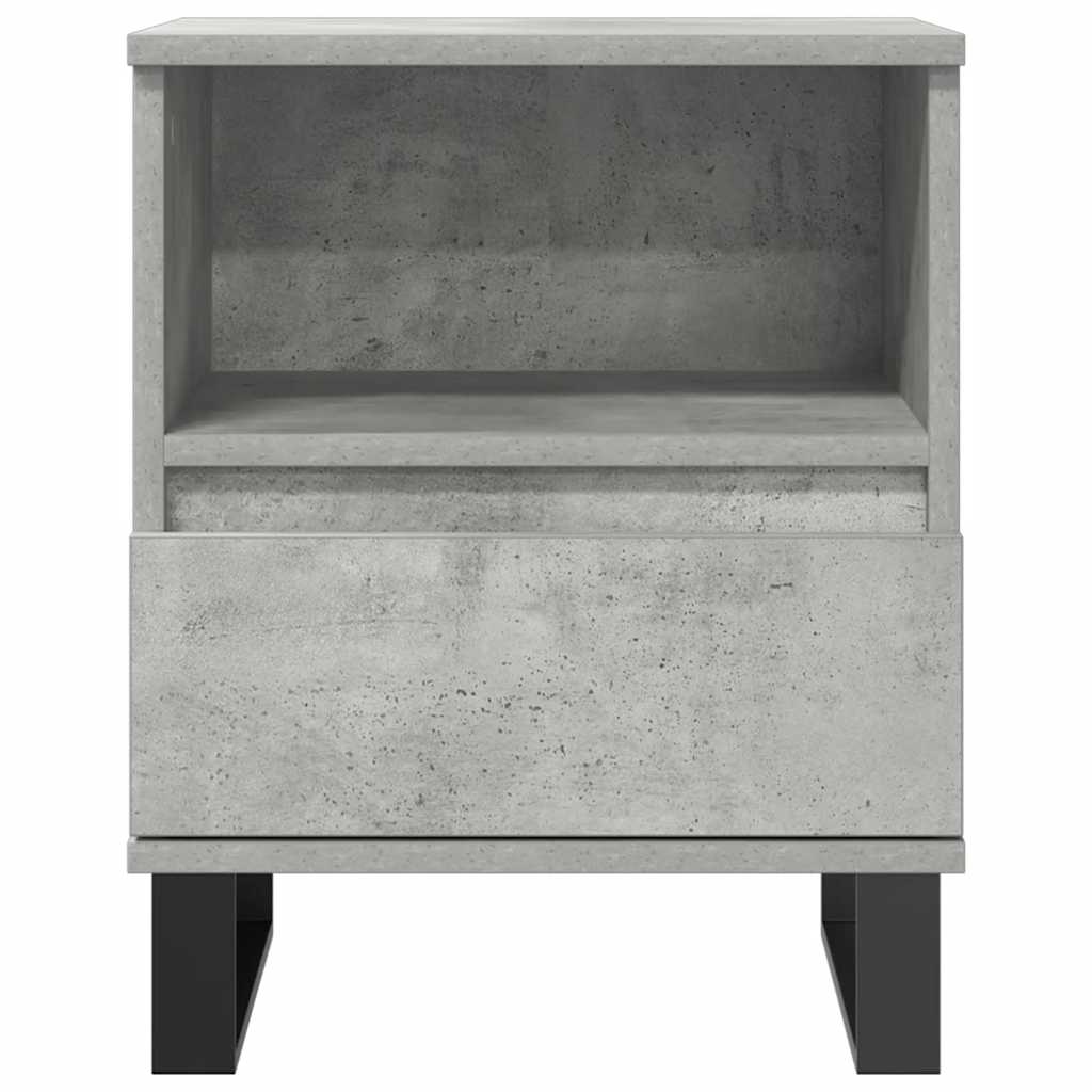 vidaXL Nachttische 2 Stk. Betongrau 40x35x50 cm Holzwerkstoff