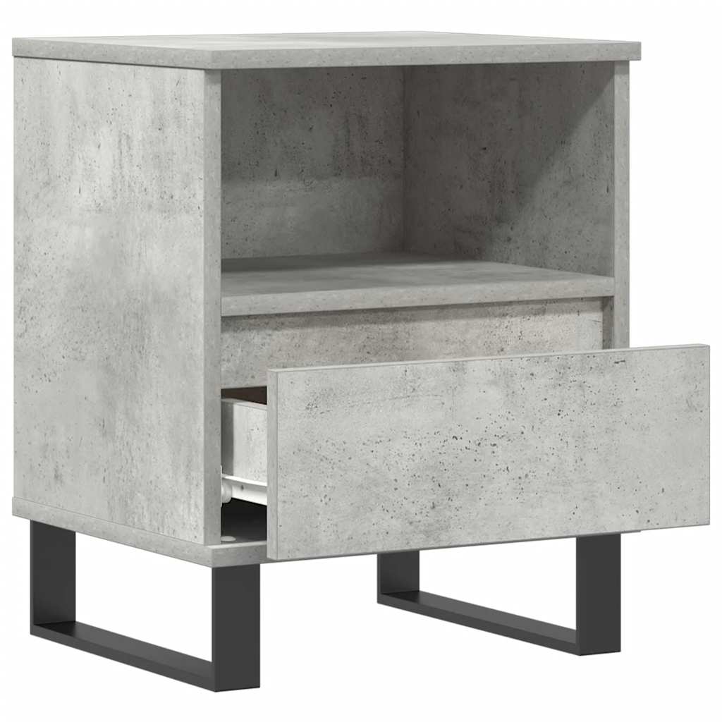 vidaXL Nachttische 2 Stk. Betongrau 40x35x50 cm Holzwerkstoff