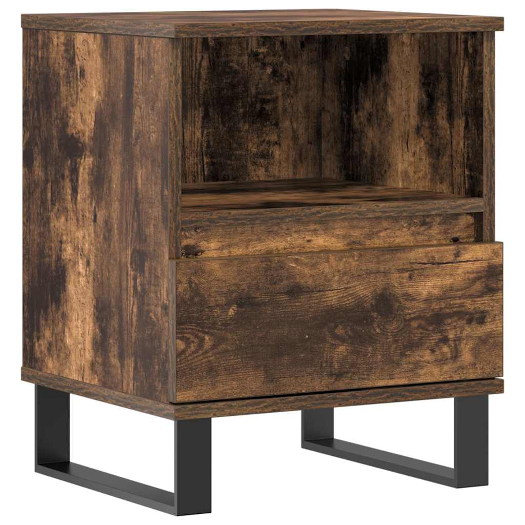 vidaXL Nachttisch Räuchereiche 40x35x50 cm Holzwerkstoff