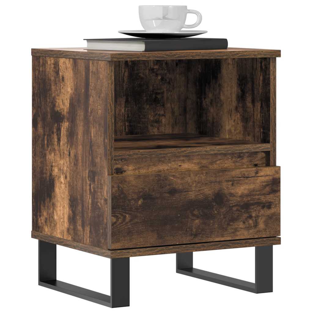 vidaXL Nachttisch Räuchereiche 40x35x50 cm Holzwerkstoff