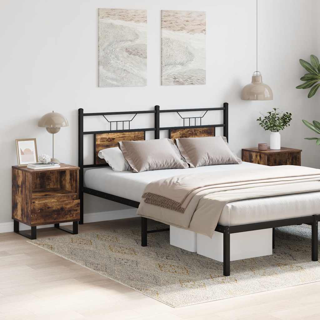 vidaXL Tables de chevet 2 pcs Chêne fumé 40x35x50 cm Bois d'ingénierie