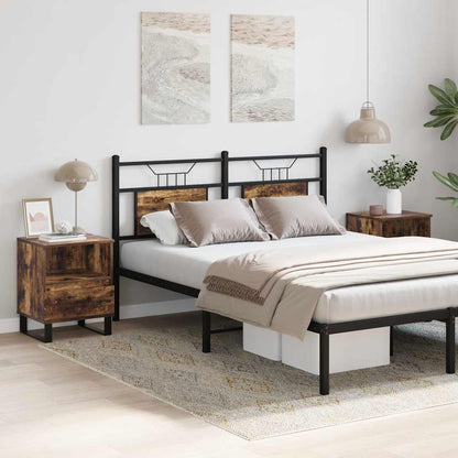 vidaXL Tables de chevet 2 pcs Chêne fumé 40x35x50 cm Bois d'ingénierie