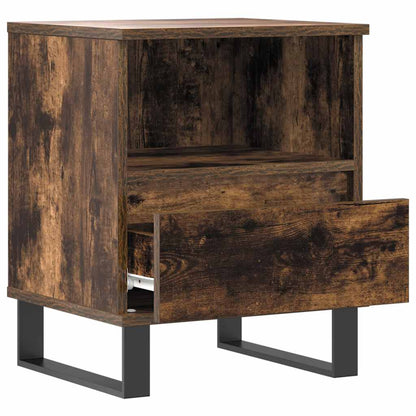 vidaXL Tables de chevet 2 pcs Chêne fumé 40x35x50 cm Bois d'ingénierie