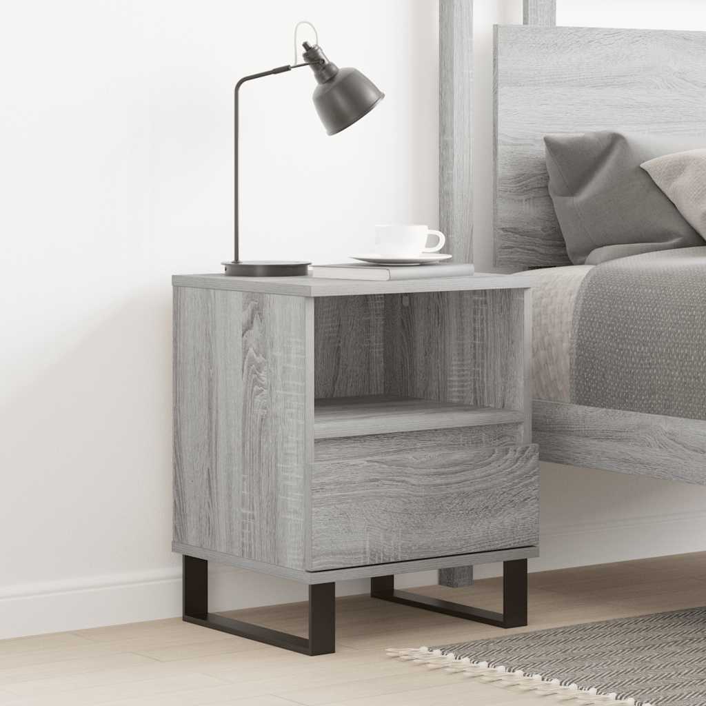 vidaXL Nachttisch Grau Sonoma 40x35x50 cm Holzwerkstoff