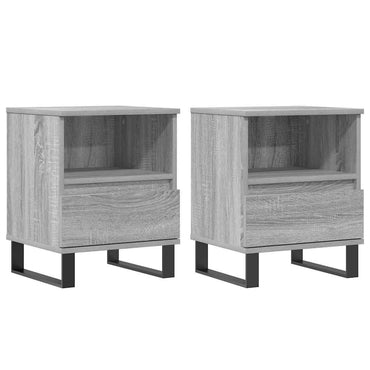 vidaXL Nachttische 2 Stk. Grau Sonoma 40x35x50 cm Holzwerkstoff