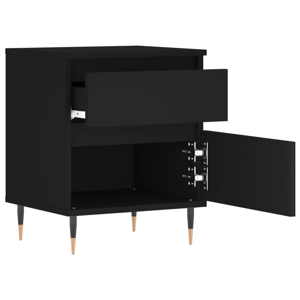 vidaXL Nachttisch Schwarz 40x35x50 cm Holzwerkstoff