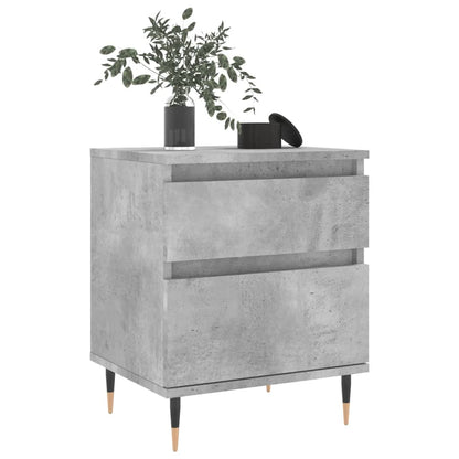 vidaXL Nachttische 2 Stk. Betongrau 40x35x50 cm Holzwerkstoff