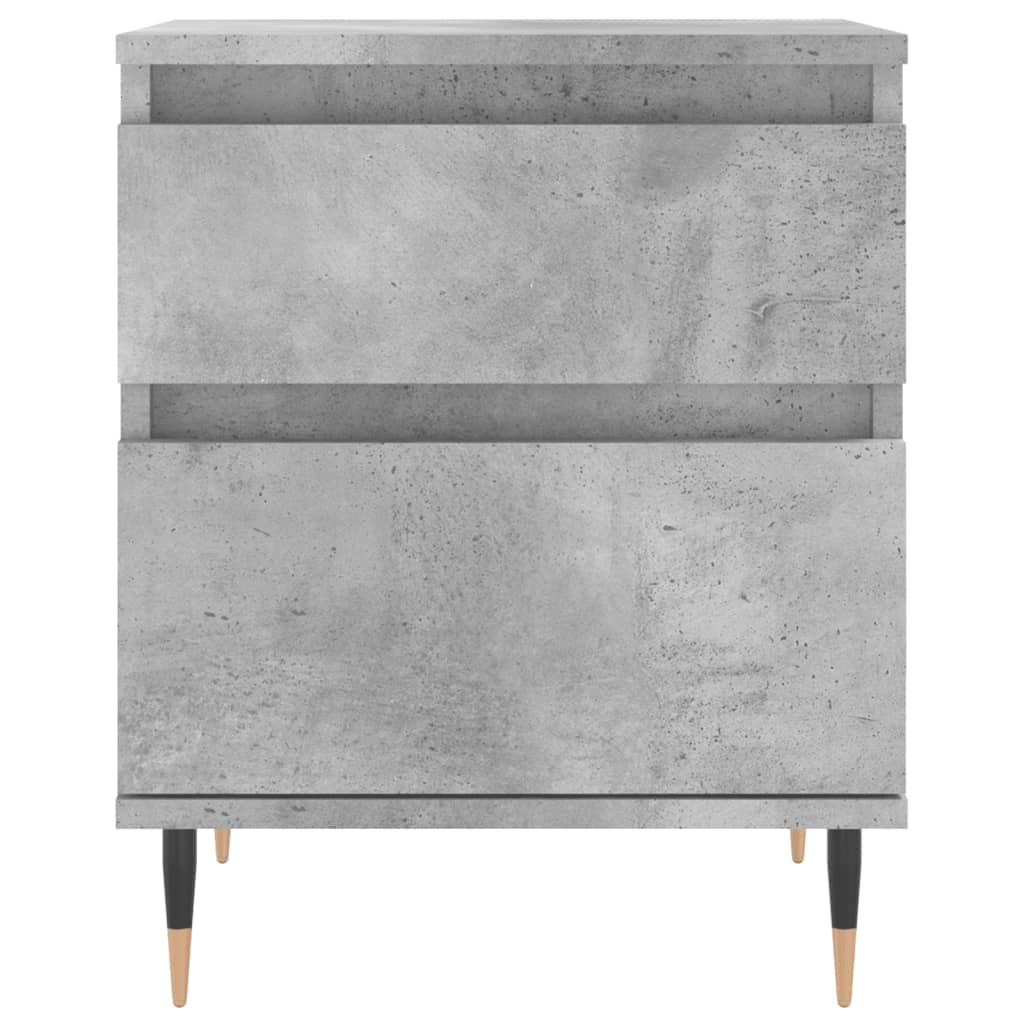 vidaXL Nachttische 2 Stk. Betongrau 40x35x50 cm Holzwerkstoff