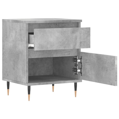 vidaXL Nachttische 2 Stk. Betongrau 40x35x50 cm Holzwerkstoff