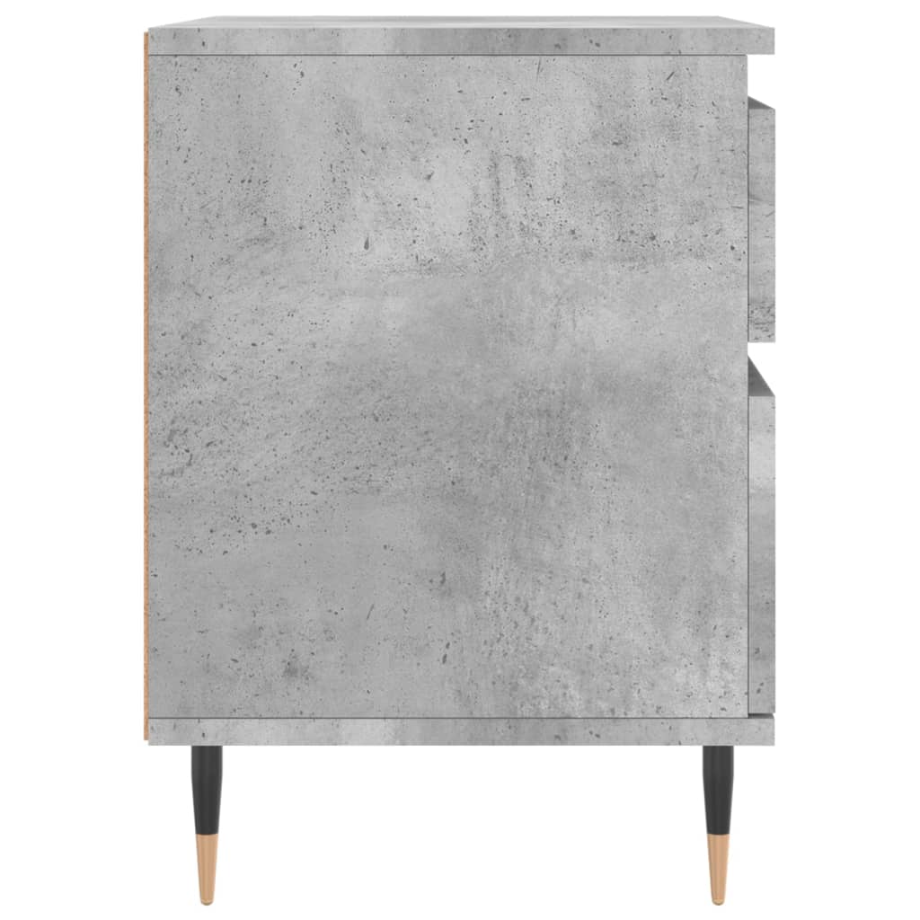 vidaXL Nachttische 2 Stk. Betongrau 40x35x50 cm Holzwerkstoff