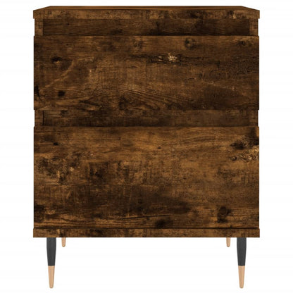 vidaXL Nachttische 2 Stk. Räuchereiche 40x35x50 cm Holzwerkstoff