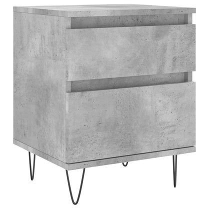 vidaXL Table de chevet gris béton 40x35x50 cm Bois d'ingénierie