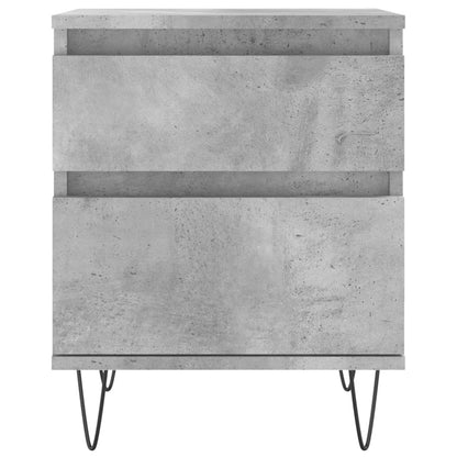 vidaXL Table de chevet gris béton 40x35x50 cm Bois d'ingénierie