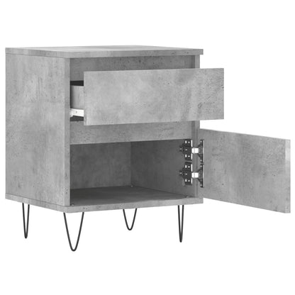 vidaXL Table de chevet gris béton 40x35x50 cm Bois d'ingénierie
