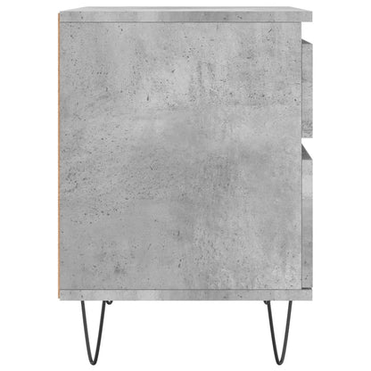 vidaXL Table de chevet gris béton 40x35x50 cm Bois d'ingénierie
