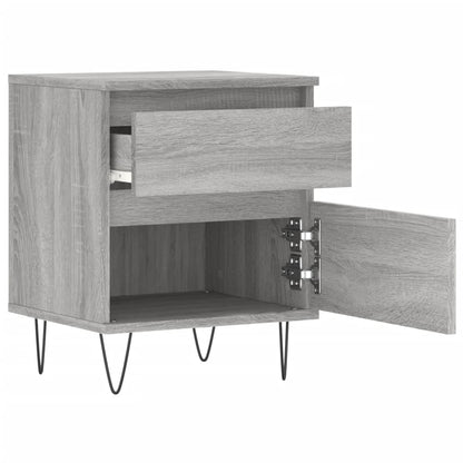 vidaXL Nachttisch Grau Sonoma 40x35x50 cm Holzwerkstoff