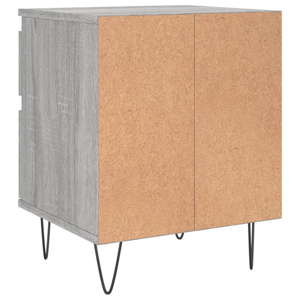 vidaXL Nachttische 2 Stk. Grau Sonoma 40x35x50 cm Holzwerkstoff