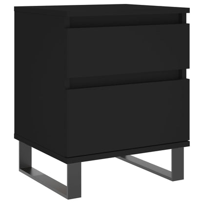 vidaXL Tables de chevet 2 pcs Noir 40x35x50 cm Bois d'ingénierie