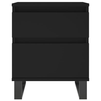 vidaXL Tables de chevet 2 pcs Noir 40x35x50 cm Bois d'ingénierie