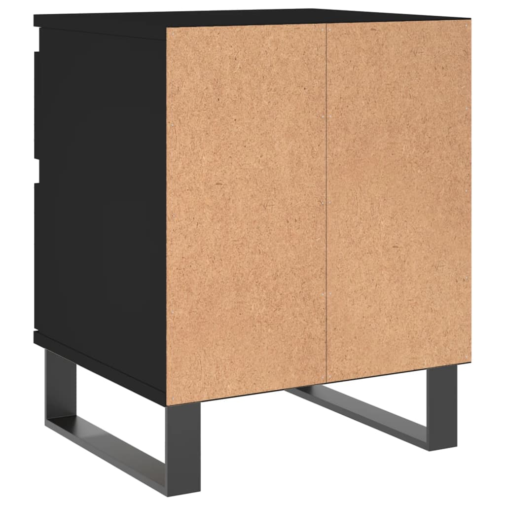vidaXL Tables de chevet 2 pcs Noir 40x35x50 cm Bois d'ingénierie