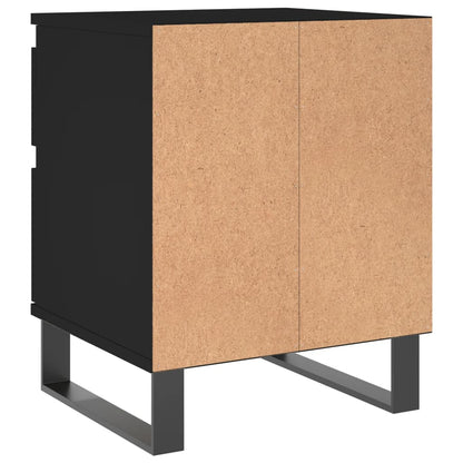 vidaXL Tables de chevet 2 pcs Noir 40x35x50 cm Bois d'ingénierie