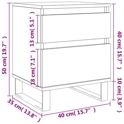 vidaXL Nachttisch Sonoma-Eiche 40x35x50 cm Holzwerkstoff