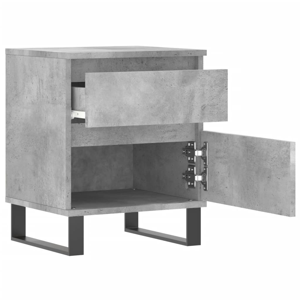 vidaXL Nachttisch Betongrau 40x35x50 cm Holzwerkstoff