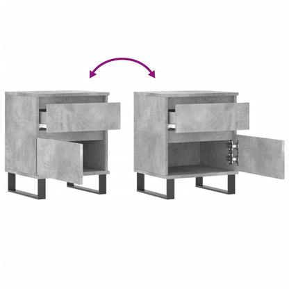 vidaXL Nachttisch Betongrau 40x35x50 cm Holzwerkstoff