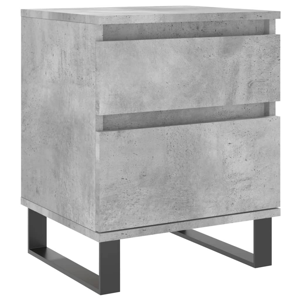 vidaXL Tables de chevet 2 pcs Gris béton 40x35x50 cm Bois d'ingénierie