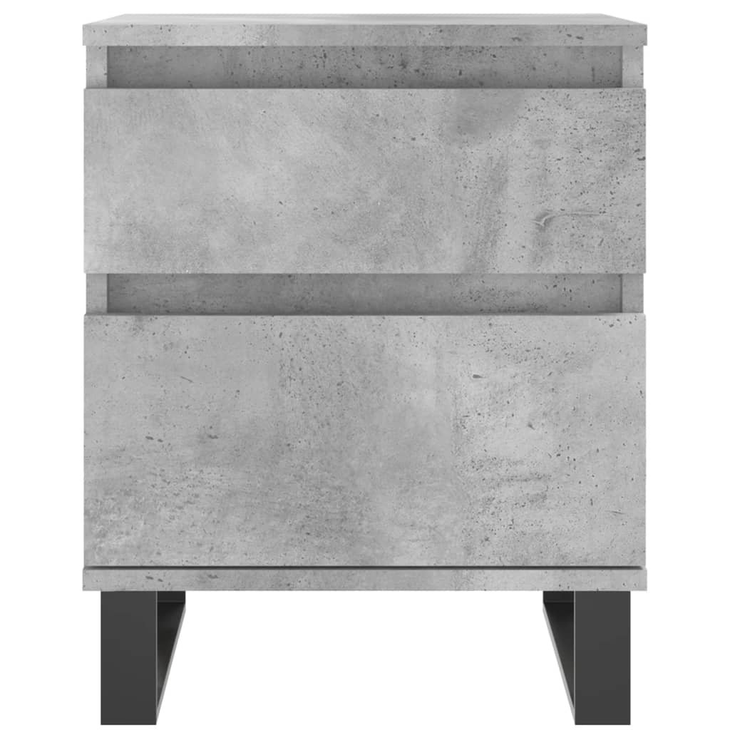 vidaXL Tables de chevet 2 pcs Gris béton 40x35x50 cm Bois d'ingénierie