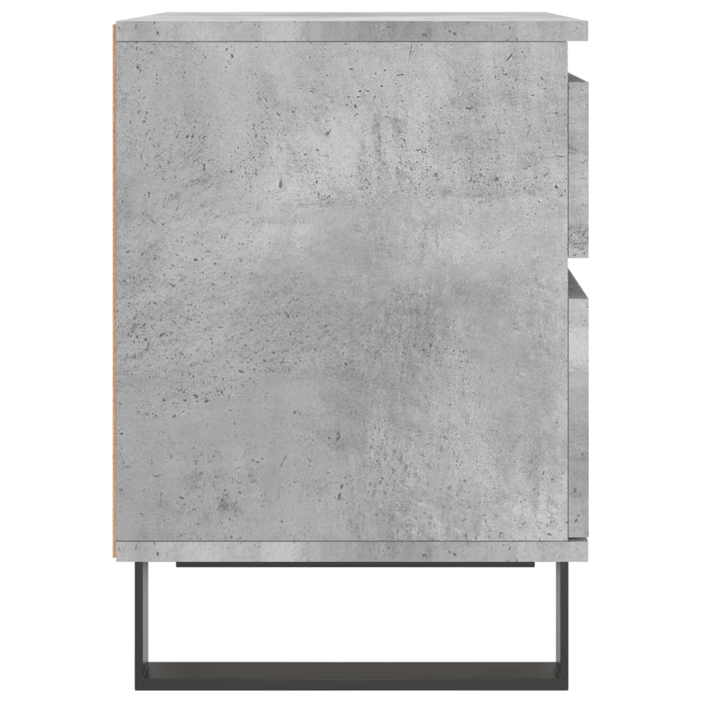 vidaXL Tables de chevet 2 pcs Gris béton 40x35x50 cm Bois d'ingénierie