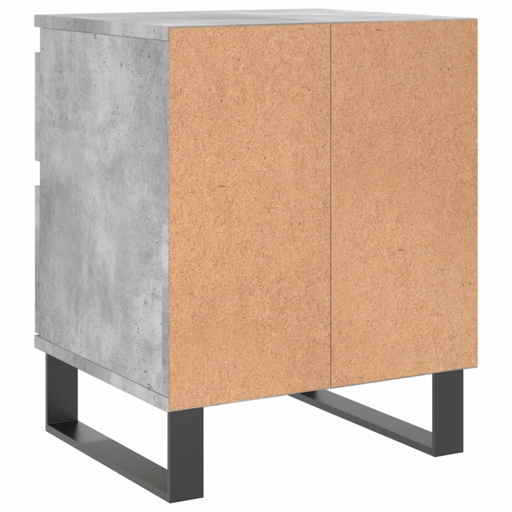 vidaXL Tables de chevet 2 pcs Gris béton 40x35x50 cm Bois d'ingénierie