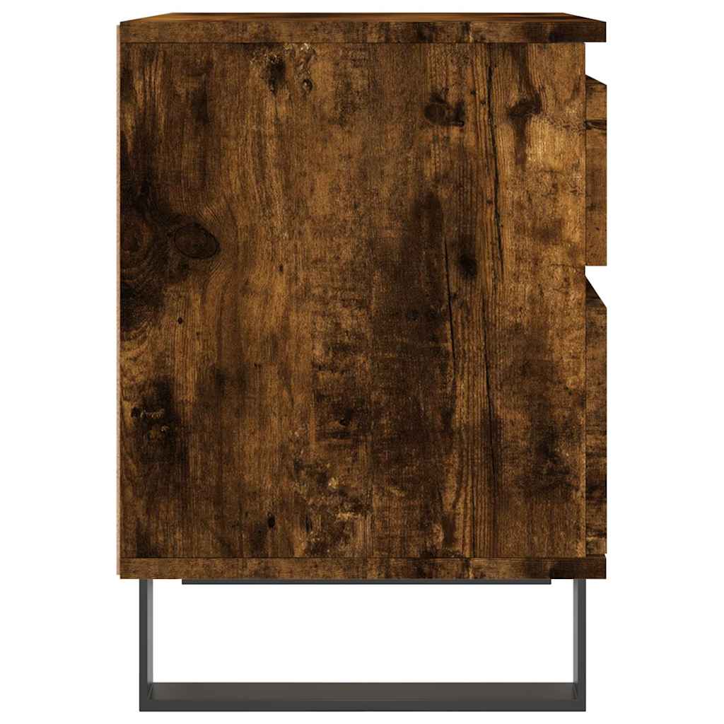 vidaXL Nachttisch Räuchereiche 40x35x50 cm Holzwerkstoff