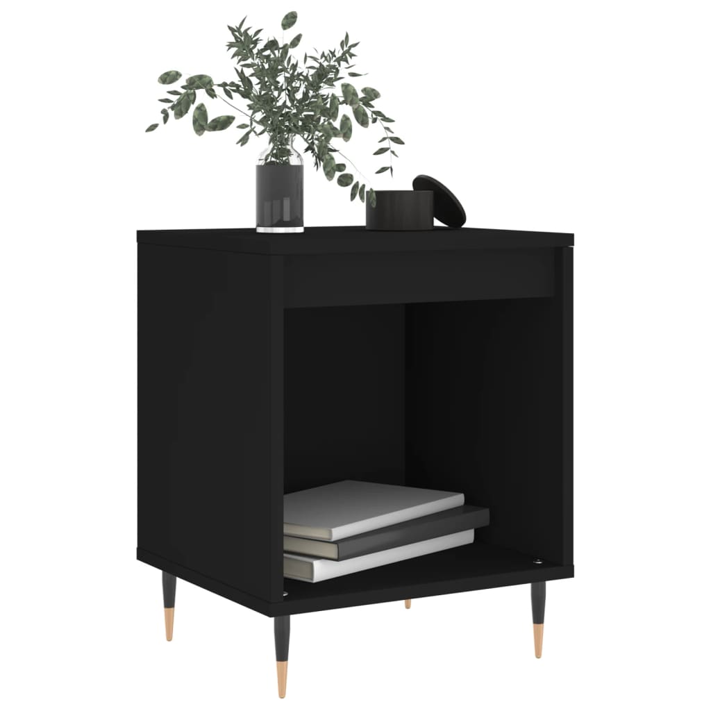 vidaXL Tables de chevet 2 pcs Noir 40x35x50 cm Bois d'ingénierie