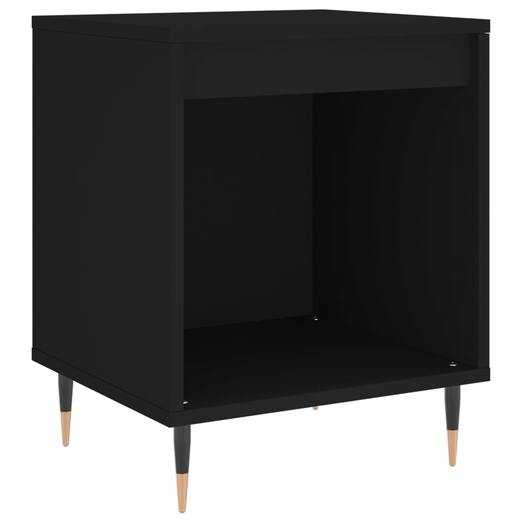 vidaXL Tables de chevet 2 pcs Noir 40x35x50 cm Bois d'ingénierie