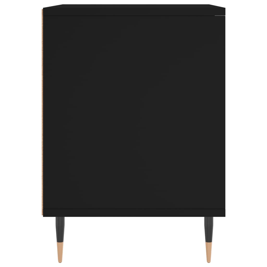 vidaXL Tables de chevet 2 pcs Noir 40x35x50 cm Bois d'ingénierie