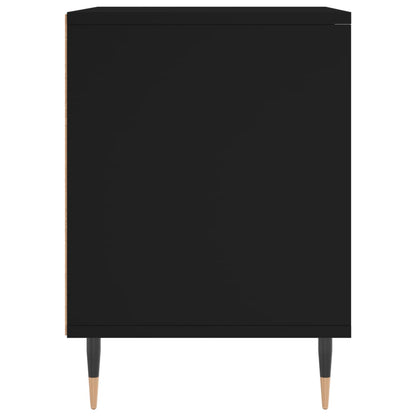 vidaXL Tables de chevet 2 pcs Noir 40x35x50 cm Bois d'ingénierie