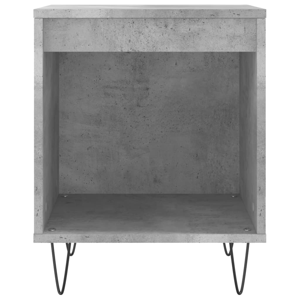 vidaXL Table de chevet gris béton 40x35x50 cm Bois d'ingénierie