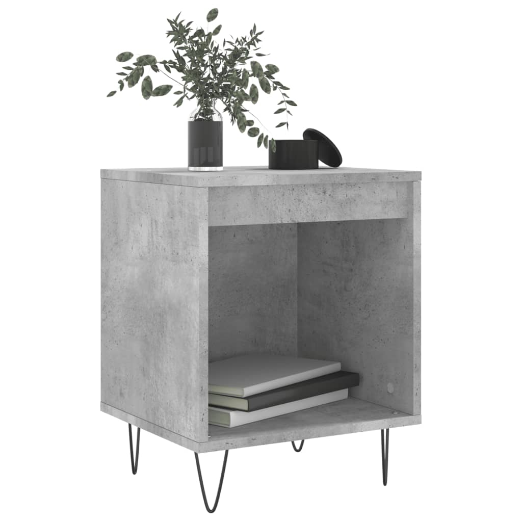 vidaXL Tables de chevet 2 pcs Gris béton 40x35x50 cm Bois d'ingénierie