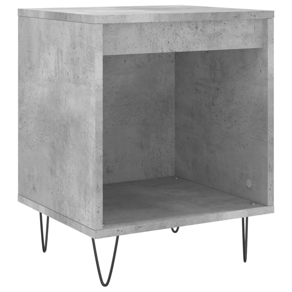 vidaXL Tables de chevet 2 pcs Gris béton 40x35x50 cm Bois d'ingénierie