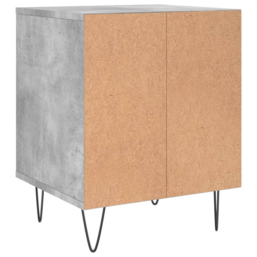 vidaXL Tables de chevet 2 pcs Gris béton 40x35x50 cm Bois d'ingénierie