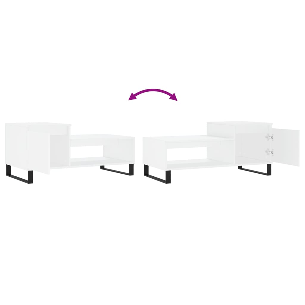 vidaXL Couchtisch Weiß 100x50x45 cm Holzwerkstoff