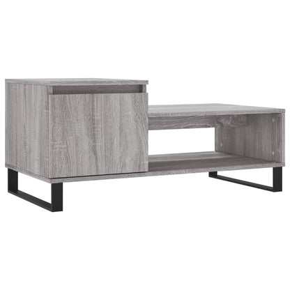 vidaXL Table basse grise Sonoma 100x50x45 cm en bois d'ingénierie
