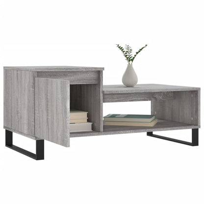 vidaXL Table basse grise Sonoma 100x50x45 cm en bois d'ingénierie