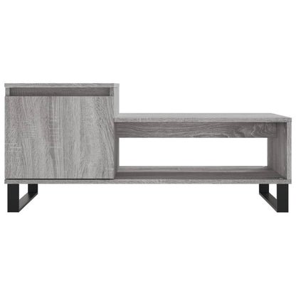 vidaXL Table basse grise Sonoma 100x50x45 cm en bois d'ingénierie